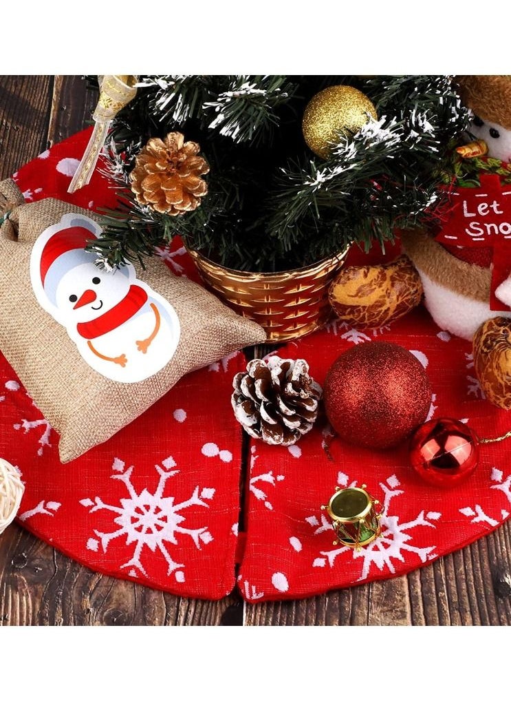 ACLIX Decorative Christmas Tree Skirt Red White 90cm  - Image 2