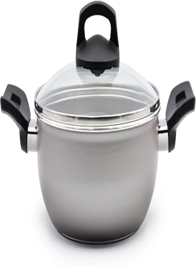 Celar Aluminium Bakelite Soft Touch Fitting Casserole, 26 cm Diameter, Grey, Non-stick, Made In Portugal