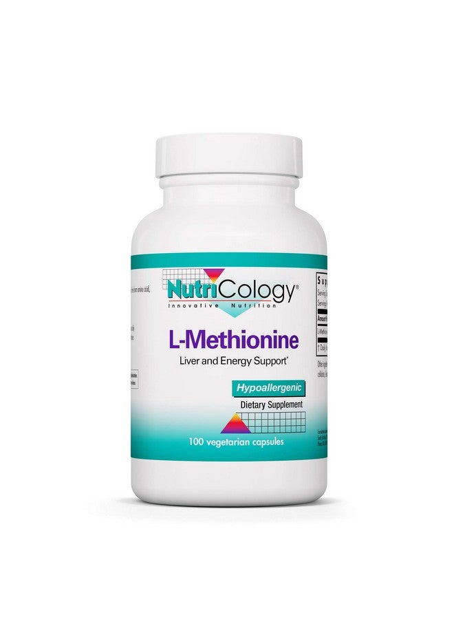 Nutricology L-Methionine - Liver and Energy Support, Free Form Amino Acid, 500mg Supplement, Pure, Vegetarian Capsules - 100 Count - Image 1