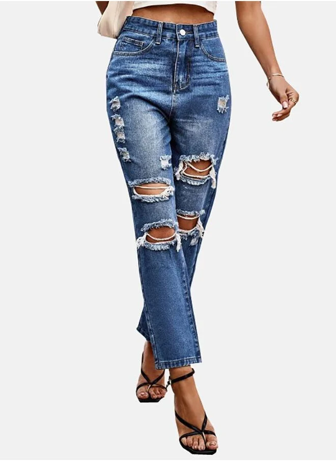 يونيكي Blue Straight Fit Jeans