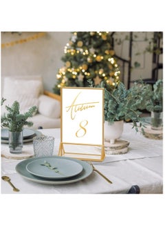 XiuWoo Acrylic Sign Holders 4x6 inches - Durable, Clear Plastic Table Top Flyer Display Stand for Home, Office, Shop, and Exhibition Easy Paper Holder Promotions announcements(Set of 6)  - Image 5