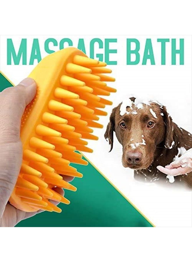 ZOOPOLR Pet Silicone Shampoo Brush for Long & Short Hair Medium Large Pets Dogs Cats, Dog hair Products Accessories Dog Back Massage for Long & Short Hair Small Large Pets Dogs Cats (Green) - Image 5