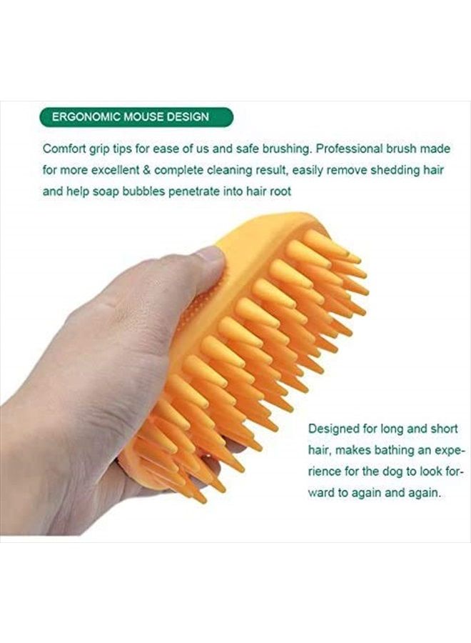 ZOOPOLR Pet Silicone Shampoo Brush for Long & Short Hair Medium Large Pets Dogs Cats, Dog hair Products Accessories Dog Back Massage for Long & Short Hair Small Large Pets Dogs Cats (Green) - Image 3