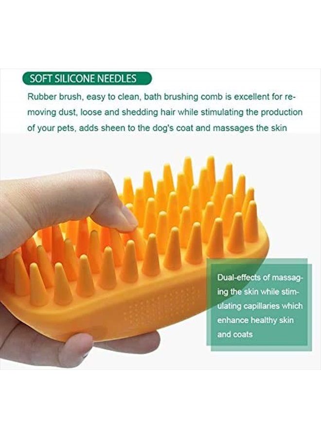 ZOOPOLR Pet Silicone Shampoo Brush for Long & Short Hair Medium Large Pets Dogs Cats, Dog hair Products Accessories Dog Back Massage for Long & Short Hair Small Large Pets Dogs Cats (Green) - Image 4