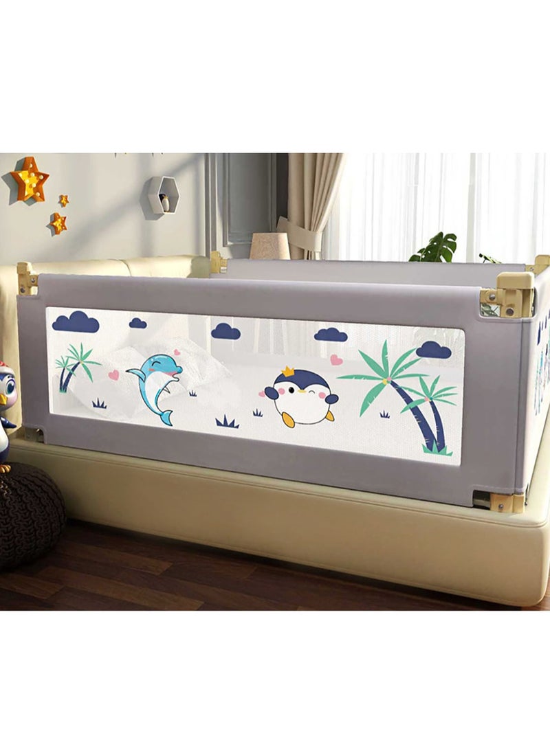 Arabest Baby Bed Rails Guard for Toddlers, Baby's Bedrail Kids Safety Beds Fence 180cm Extra Length（1 PCS For 1 Side）  - Image 2