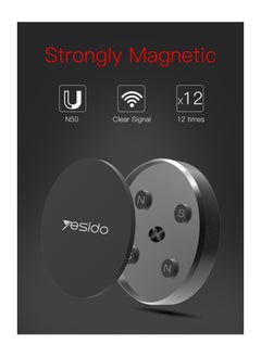 Yesido MAGNET HOLDER C38 - Magnetic holder for a small phone - very strong adhesive - rotatable - suitable for all cars and other places - black  - Image 3
