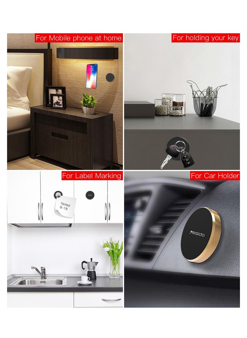 Yesido MAGNET HOLDER C38 - Magnetic holder for a small phone - very strong adhesive - rotatable - suitable for all cars and other places - black  - Image 2
