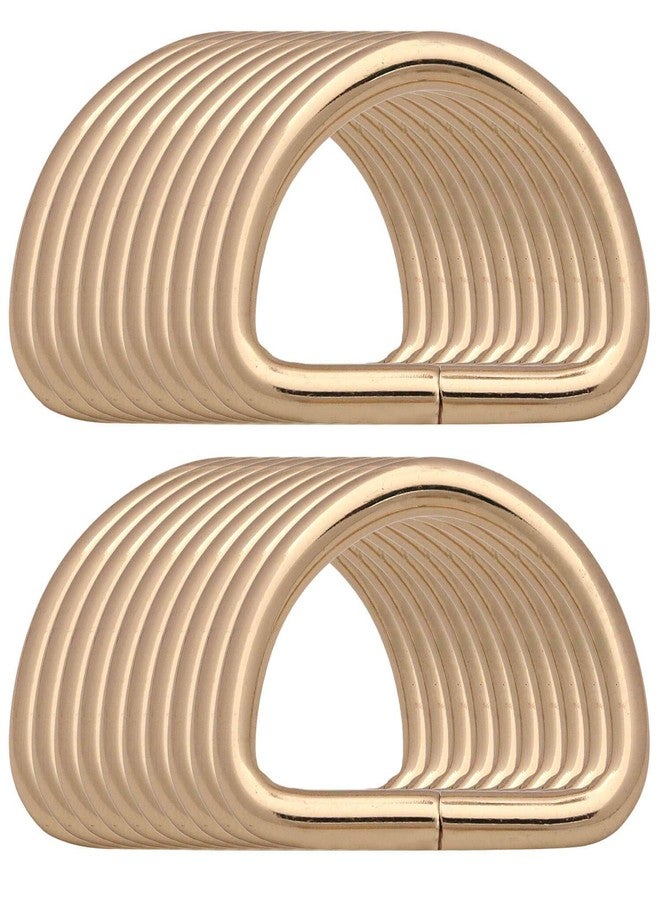 BIKICOCO Metal D-Rings Buckle, 1-1/4 Inch Non-Welded for Webbing Sewing DIY - Light Gold - Pack of 20 - Image 1