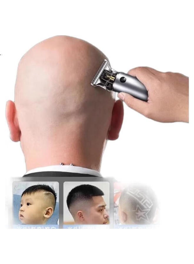 AUX Electric Hair Clipper For Adults, Hair Trimmer, Hair Styling Tool, Hair Cutting Device, Hair Shaver, Hair Sculpting Electric Trimmer, Complete Set Of Hair Cutting Scissors And Tools, Silver - Image 1