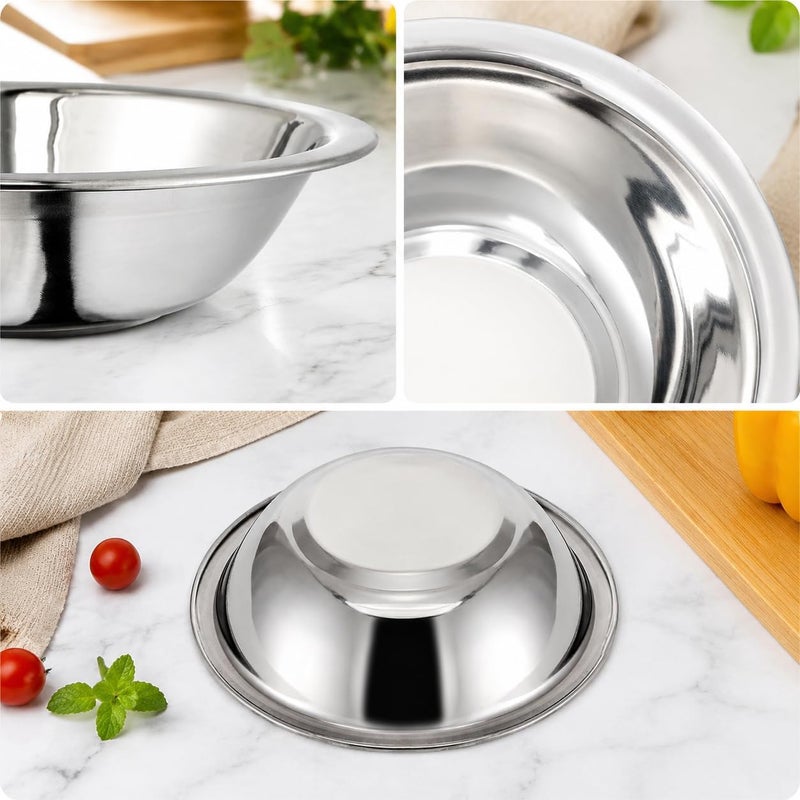 Okllen 10 Pack Stainless Steel Mixing Bowls, 16CM Wide Kitchen Metal Bowl with Flat Base, 3/4 Quart Prep Bowls for Meal Prep, Cooking, Serving, Baking - Image 3
