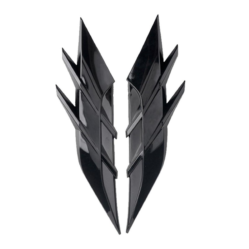 YoRise 2PCS Car Spoiler Canards Kit 3D Car Front Bumper Lip Splitter AntiCollision Side Wing Protector Decorative Sticker Cool Automotive Exterior Accessories for Most Cars Black - Image 3