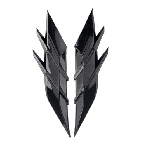 YoRise 2PCS Car Spoiler Canards Kit 3D Car Front Bumper Lip Splitter AntiCollision Side Wing Protector Decorative Sticker Cool Automotive Exterior Accessories for Most Cars Black - Image 1