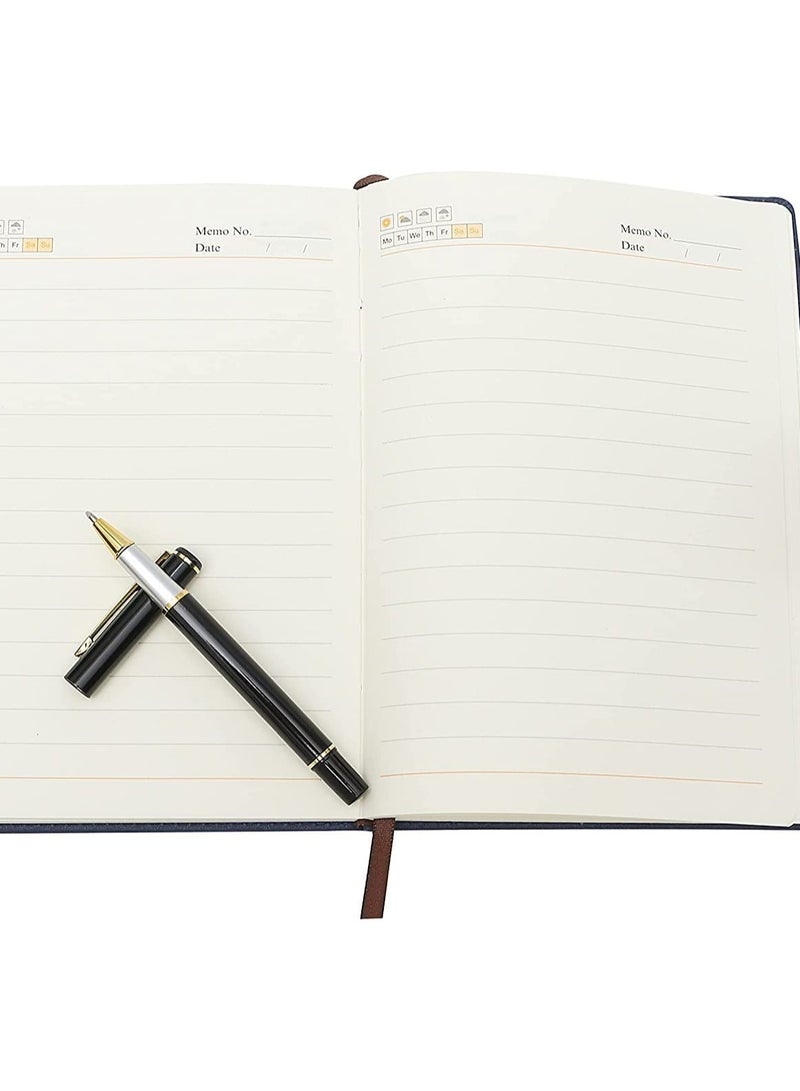 Vintage Leather A5 Notebook with Pen, Travel Journal Diary for Daily Ideas, Perfect Gift Set for Women and Men, Retro Soft Leather Notepad for Work and Personal Use