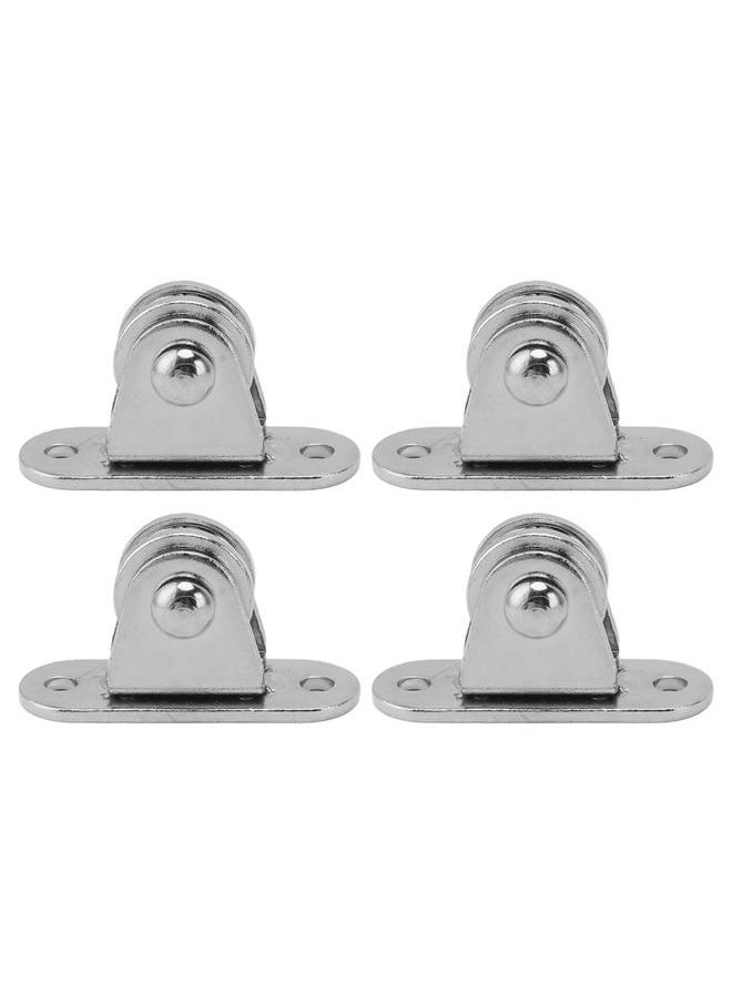Thoraya - Small Pulley Block Stainless Steel Silent Pulley Roller Wall Mounted Fixed Pulley for DIY Equipment Wire Rope Rail Sliding Gate 4PCS - Image 1