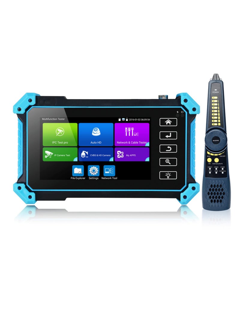 KASTWAVE - 8MP IP Camera Tester with Cable Tracer, IPC-5100C Plus AHD CVI TVI CVBS IP Camera Test 4K HD Display Video Monitor 5inch IPS Touch Screen IPC Tester Support POE PTZ WiFi RS485 HDMI & VGA - Image 1