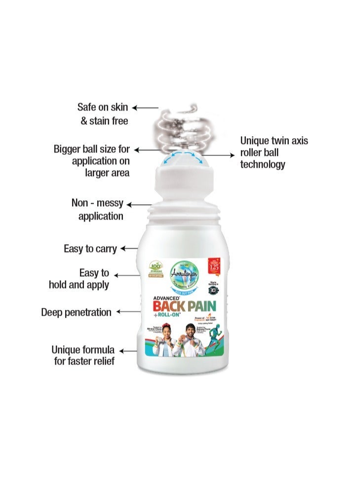 Amrutanjan Advanced Back Pain Roll-On 50ml - Image 2