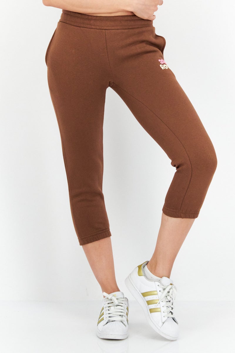 Don't Call Me Jennyfer Women Regular Fit Drawstring Textured Jogger Pants, Brown  - Image 1
