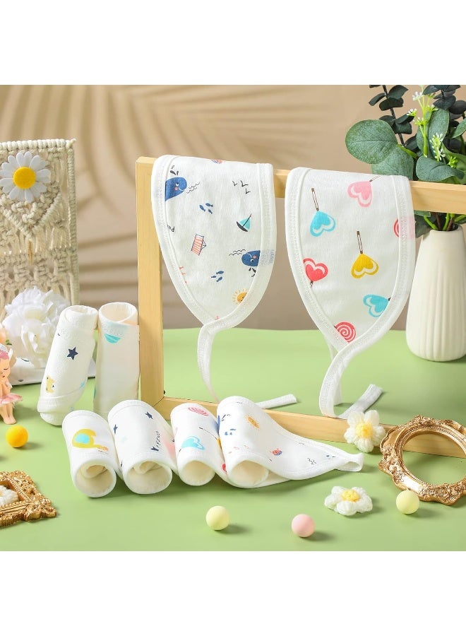 Zhanmai 8 Pcs Newborn Infant Belly Wrap Comfort Cotton Umbilical Cord Cover Band Cartoon Soft Baby Belly Band Newborn Navel Belt for Protection Abdomen Baby Boy Girl Gifts 0-12 Months, 4 Styles (Cute) - Image 5