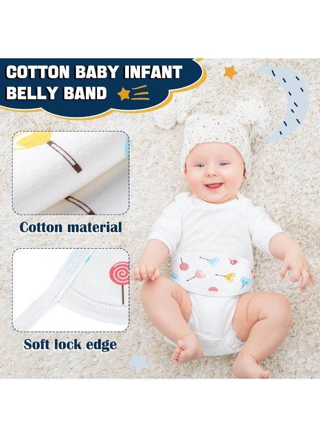 Zhanmai 8 Pcs Newborn Infant Belly Wrap Comfort Cotton Umbilical Cord Cover Band Cartoon Soft Baby Belly Band Newborn Navel Belt for Protection Abdomen Baby Boy Girl Gifts 0-12 Months, 4 Styles (Cute) - Image 4