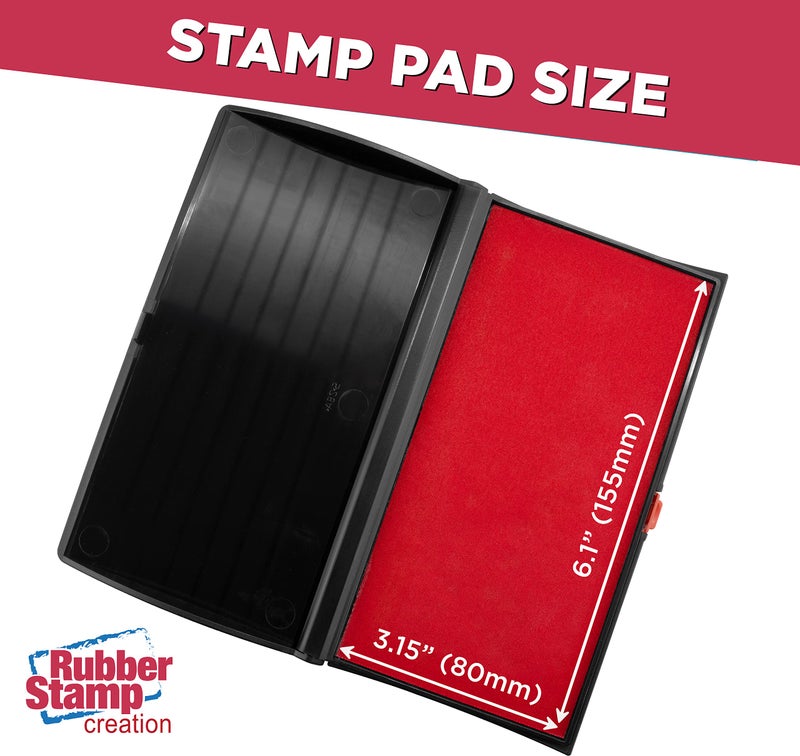 Rubber Stamp Creation Large Premium Red Ink Stamp Pad - 3" by 6" - Quality Felt Pad - Image 3