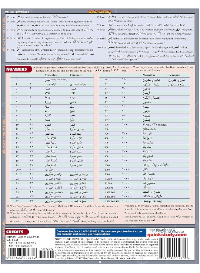 QuickStudy Arabic Grammar - Image 2
