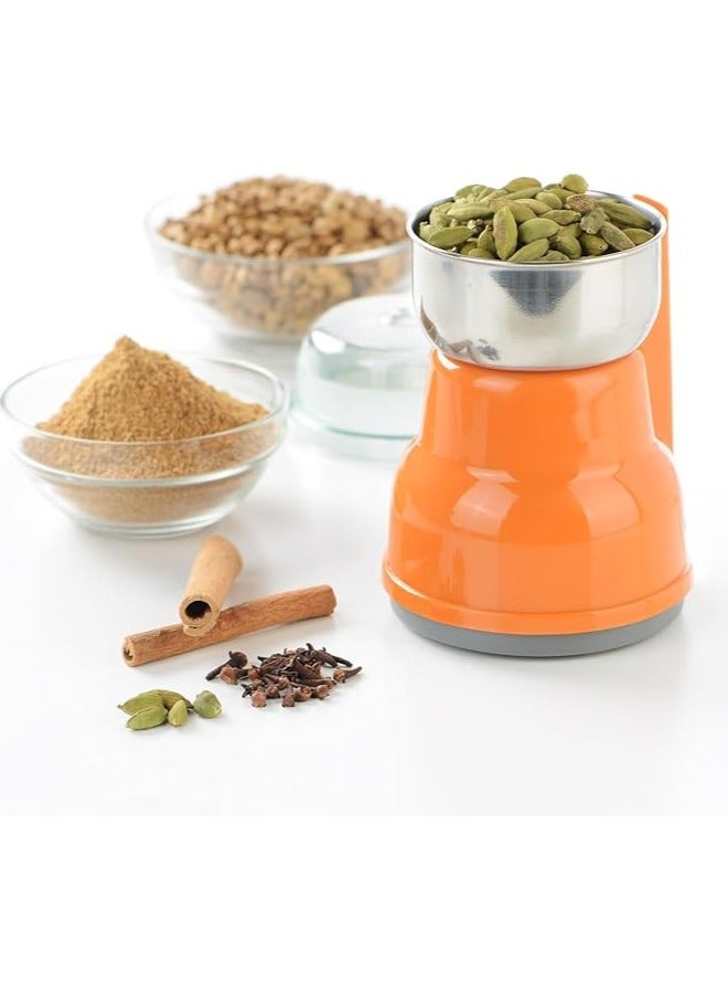 200W Electric Coffee and Spice Grinder with 80g Bowl | Stainless Steel Blades for Grinding Coffee, Spices, Nuts, Cereals | Sleek Design & Fast Performance  - Image 5