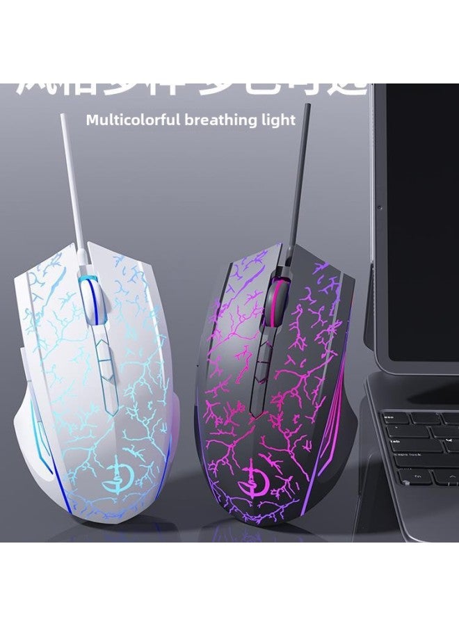 Wired Mouse Gaming E-sports Special Mute Office Men's And Women's USB Computer Laptop Desktop Universal Wireless-Color:Basic 3-button/1600dpi/silent/line Length 1.5m-starry Sky Blue-Interface:Official Standard - Image 5