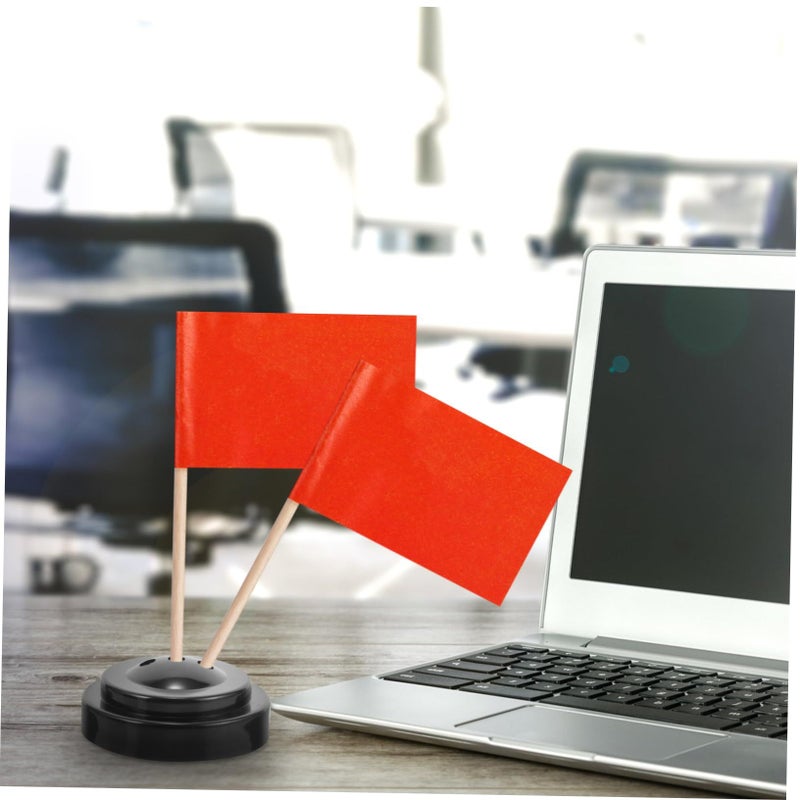 Popetpop 6 Pcs Mini Flag Holder Desk Decor Office Desk American Small Flag Base Set - Image 5