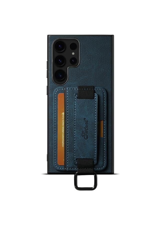 Suteni Case For Samsung Galaxy S23 Ultra 5G H13 Litchi Leather Wrist Strap Wallet Back Phone Case - Image 1