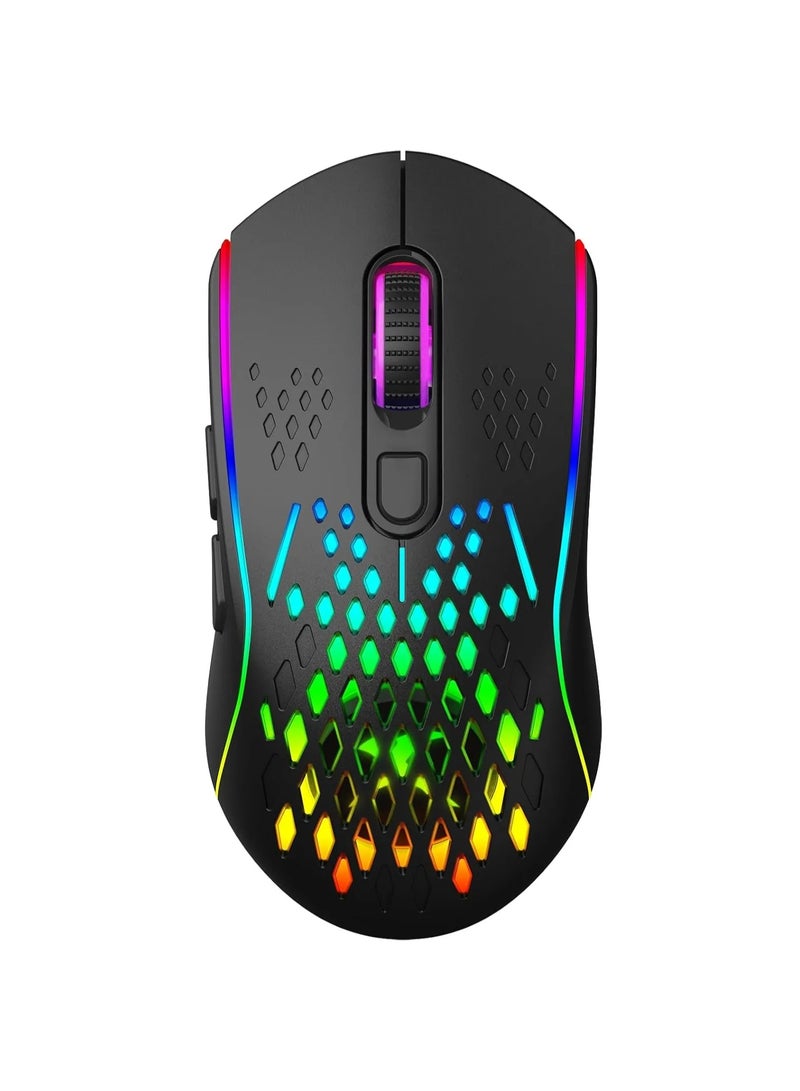 XTRIKE ME ماوس ألعاب مزدوج الوضع GW-611 مع وظيفة إضاءة خلفية RGB - Image 3