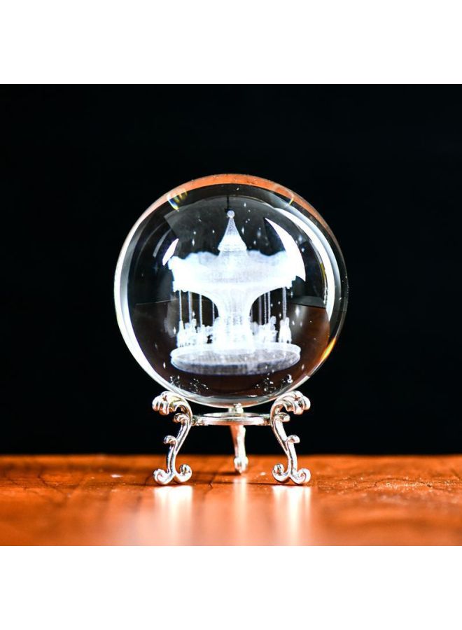 Birthday Gift Girls Solar System Girls Children 10 Years Old Pupils Practical Music Music Box Toy-Color:Carousel 8cm + Silver Tripod - Image 1