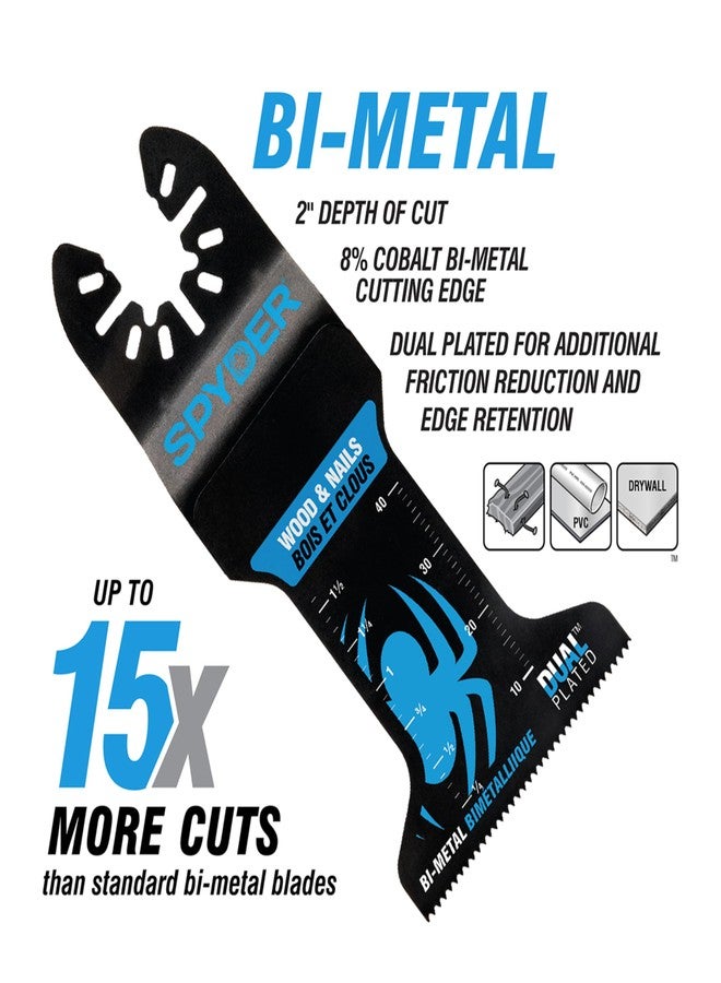 Spyder Oscillating Tool Blade, 2.5-Inch Width x 2-Inch Bi-Metal Wood and Nail Cutting Blade (70006) - Image 2