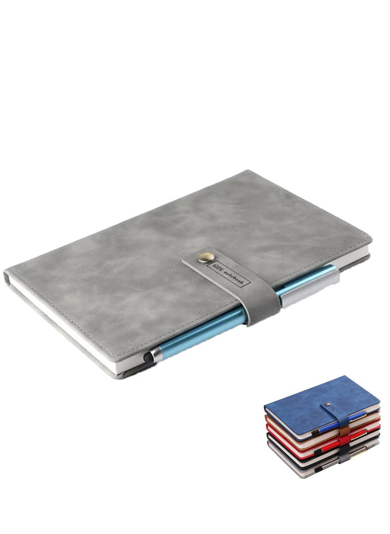 LYNLYN Refillable Writing Journals Notebook,A5 Ruled Magnetic Faux Leather Hardcover Notebook for Men and Women, Great Gift for Business School Travel Personal  - Image 1