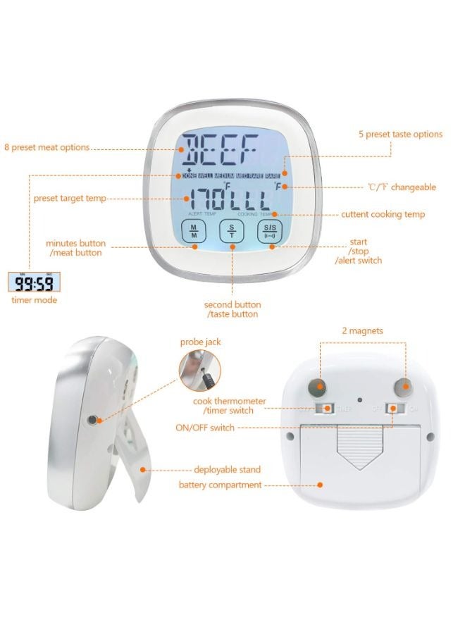 إيزي لايف Cooking Thermometer Kitchen Food Thermometer Grill Timer - Image 3