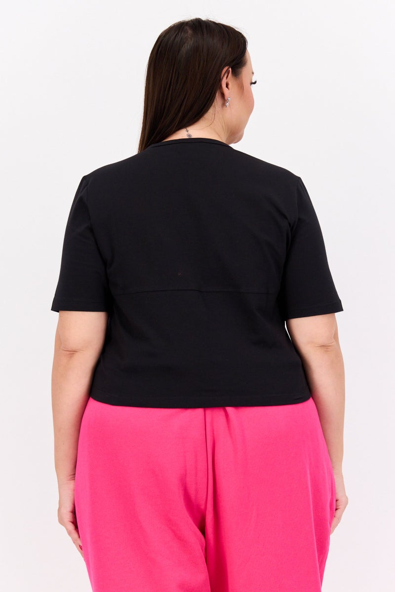 adidas Originals Women Plus Size Sportswear Fit Sleeveles Training Top, Black  - Image 3
