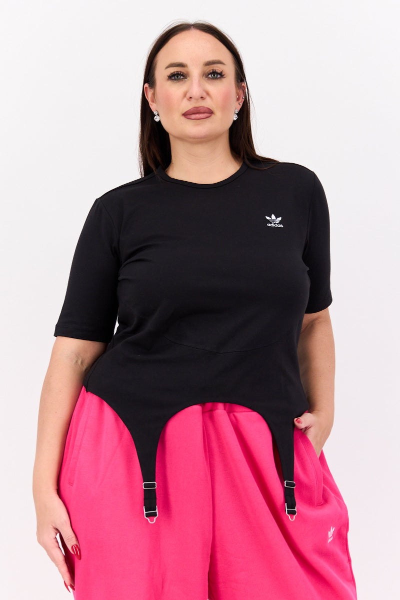 adidas Originals Women Plus Size Sportswear Fit Sleeveles Training Top, Black  - Image 1