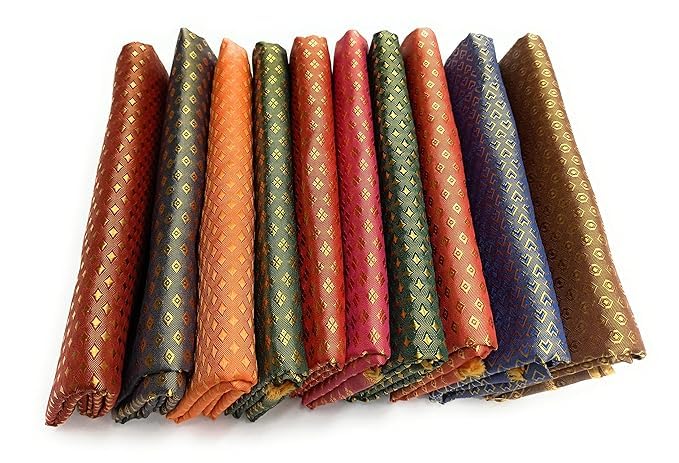 Zuvim Multi-Colors Unstiched Blouse Piece Material 1 Meter Each (110x80 cm) Pack of 10 - Image 4