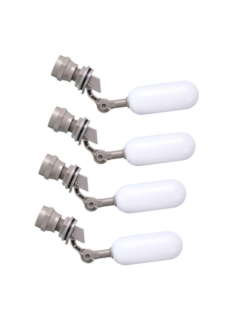 Excefore Float Ball Valve, 1/2 Inch Mini Plastic Water Float Ball Valve with Adjustable Arm for Automatic Water Level Control of Water Tank (4 Pack)  - Image 1