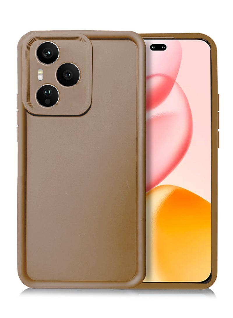 دبليو تيك غطاء حماية كامل من السيليكون السائل الناعم Honor 400 Pro 5G 2025 مع حواف مرتفعة وحماية للكاميرا (MCRPSN) - بني - Image 1