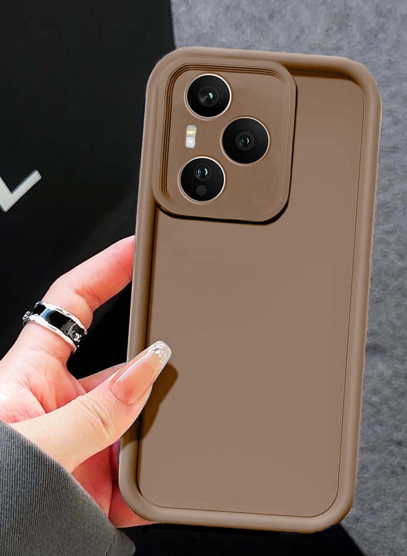 دبليو تيك غطاء حماية كامل من السيليكون السائل الناعم Honor 400 Pro 5G 2025 مع حواف مرتفعة وحماية للكاميرا (MCRPSN) - بني - Image 2