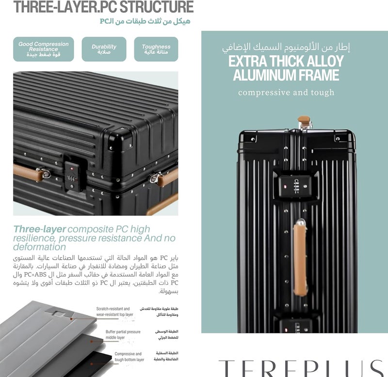 TEREPLUS 24-Inch Travel Suitcase with USB Charging - Image 3
