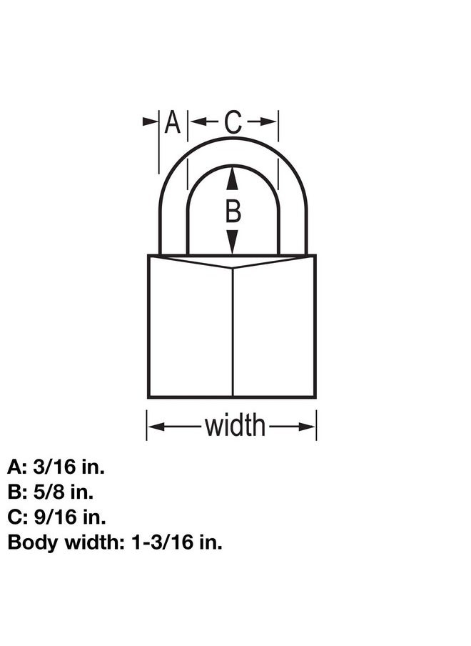 Master Lock Master Lock Black Outdoor Key Lock, Standard Weather Resistant Padlock with Cover, Keyed Alike Padlocks for Lockers, Fences, Sheds, or Other Equipment, 4 Pack, 131Q  - Image 5
