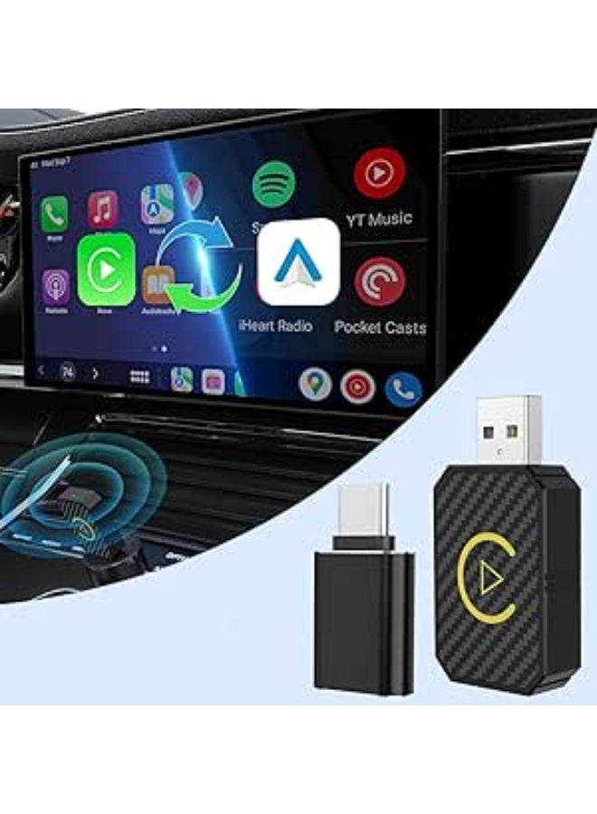 Mini Wireless Android Auto & CarPlay Adapter - Fast Stable Connection USB Stick - Dual Compatibility & Zero Delay - Image 1