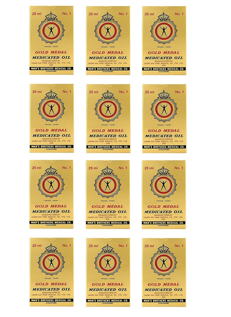 GOLD MEDAL Gold Medal Medicated Pain Killer Oil 25ml (Pack of 12)  - Image 1
