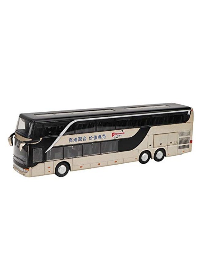 Clasken 1:50 Bus Toy Gift Vehicles Toy Double-decker Bus Toy, Electric Kids Car Model Toy, Play Set Toys for Boys for Girls(Golden) - Image 1