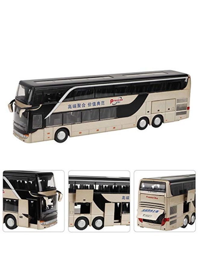 Clasken 1:50 Bus Toy Gift Vehicles Toy Double-decker Bus Toy, Electric Kids Car Model Toy, Play Set Toys for Boys for Girls(Golden) - Image 5