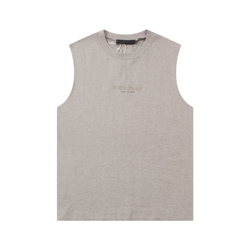 Multi-Line Fog Icon Trendy Loose High Street Sleeveless Casual Vest Short-Sleeved Round Neck T-Shirt For Men And Women With - Image 1