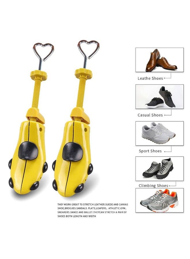 XYH Shoe Stretcher Comes with Dust-Proof Bag, Pair of Plastic Shoe Stretcher,4 Way Ajustable., For ( M's Us 8.5-15; Wm's Us 9.5-14 ) Yellow, Large - Image 2