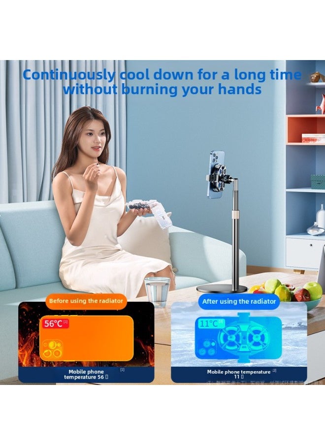 Generic Mobile Phone Radiator Full Set Of Semiconductor Back Clip Dual-core Refrigeration High-power Game Live Dedicated Cooling Artifact-Color:[Standard Plug-in] Mobile Phone Universal Today Hurricane Cooling Turbine Noise Reduction-SF52  - Image 4