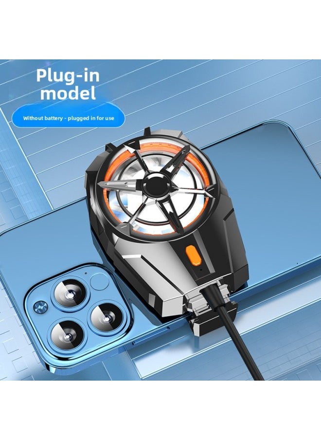 Generic Mobile Phone Radiator Full Set Of Semiconductor Back Clip Dual-core Refrigeration High-power Game Live Dedicated Cooling Artifact-Color:[Standard Plug-in] Mobile Phone Universal Today Hurricane Cooling Turbine Noise Reduction-SF52  - Image 1